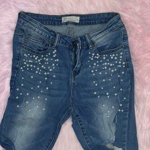 Angel Kiss Jeans with Pearls